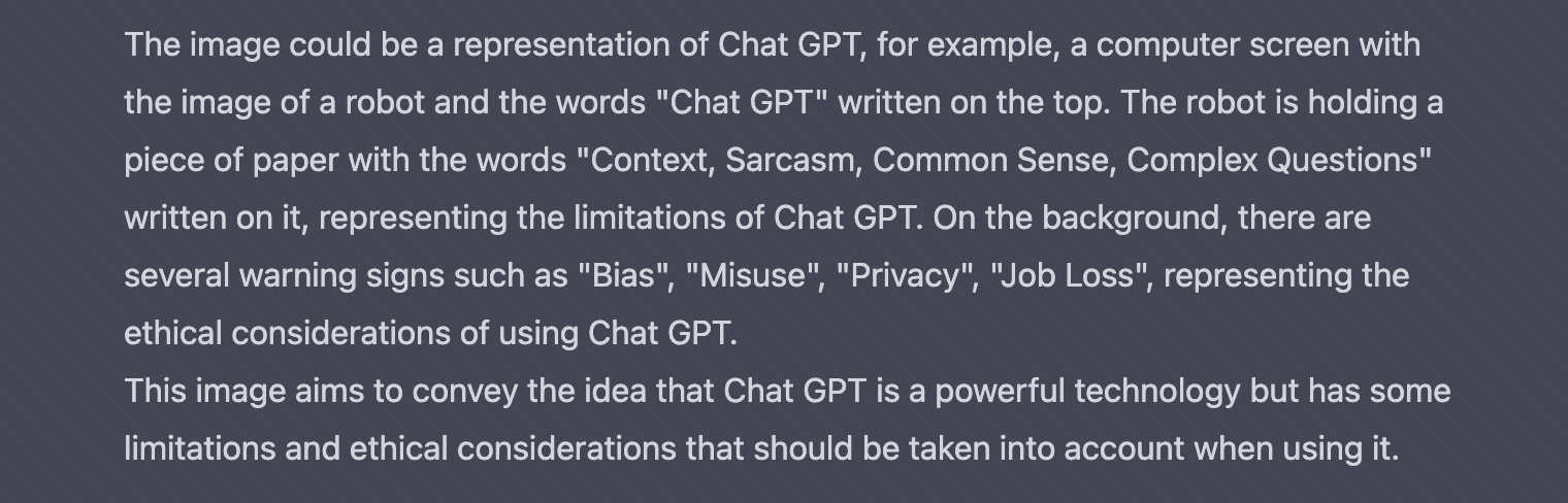 Limitations and Ethical Considerations of Using ChatGPT