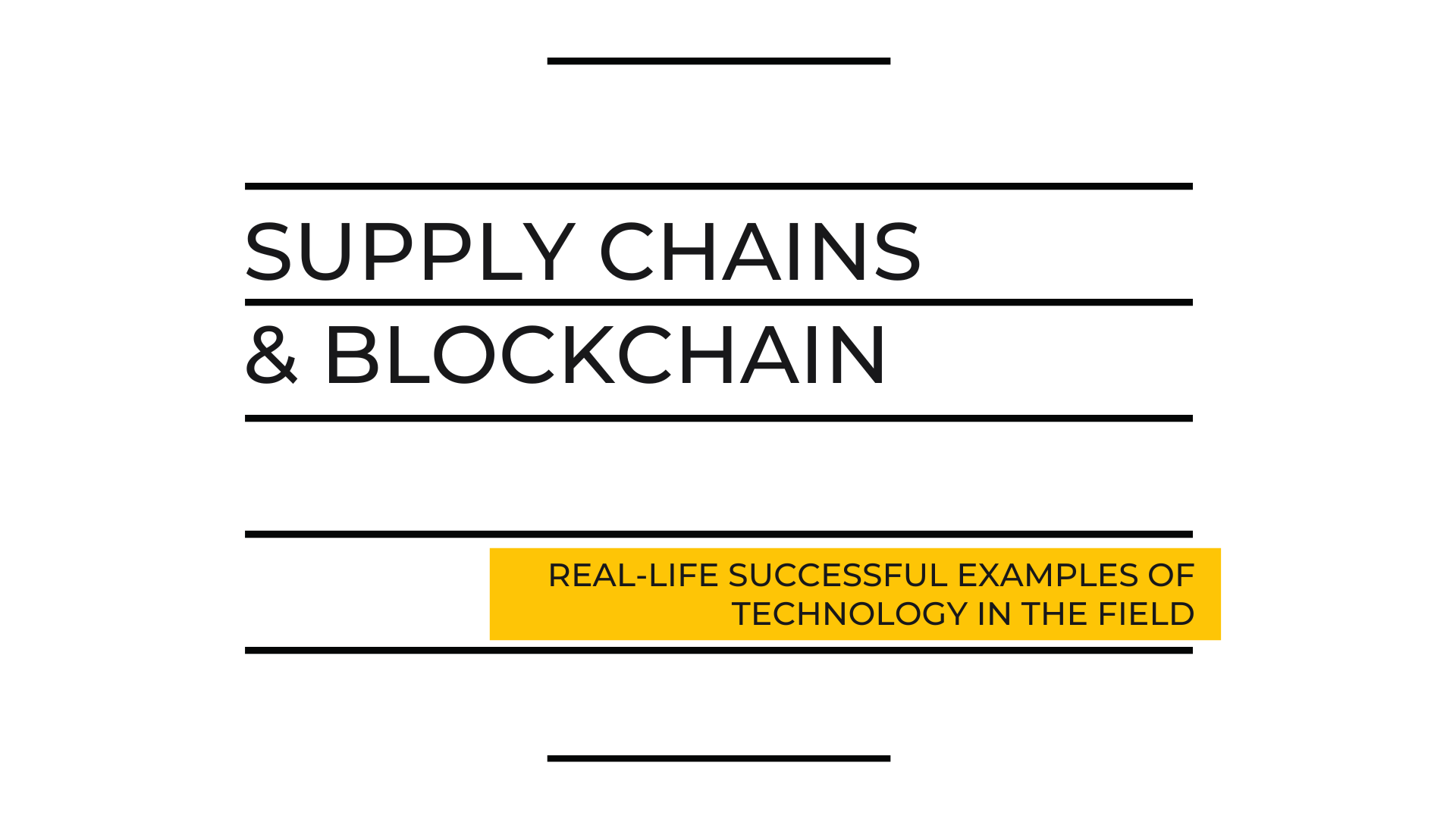 supply chain and blockchain